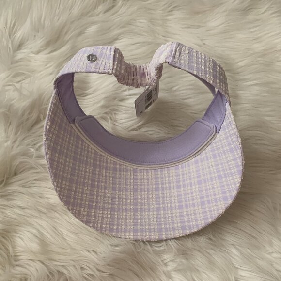 LULULEMON Seersucker Check Removable Sweatband Visor Sz M/L - Picture 4 of 4